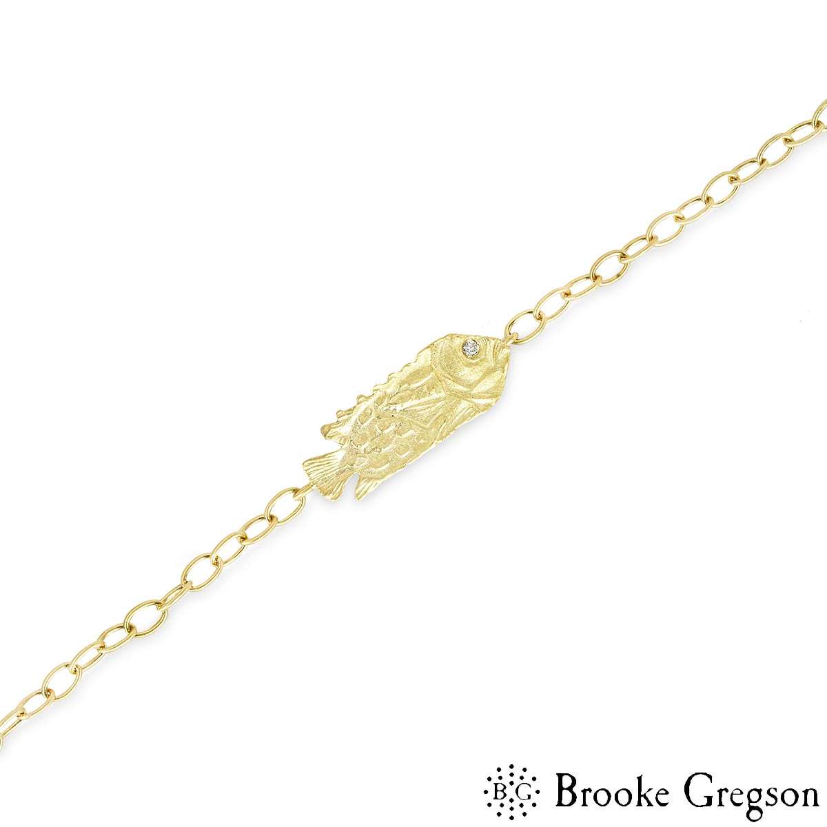 Brooke Gregson Yellow Gold Fish Chain Bracelet BFSH